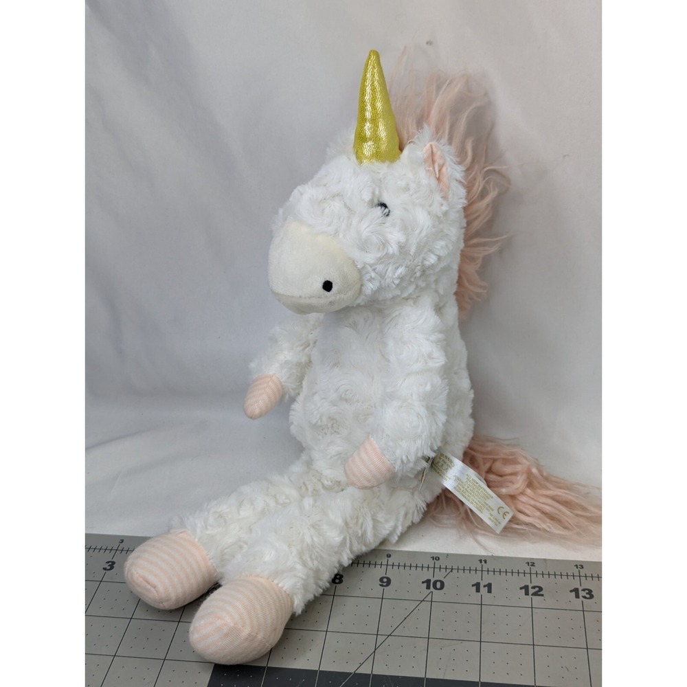 Bunnies by the Bay Unicorn Plush Peach Mane Tail‎ 15 Inch Furriends Stuffed